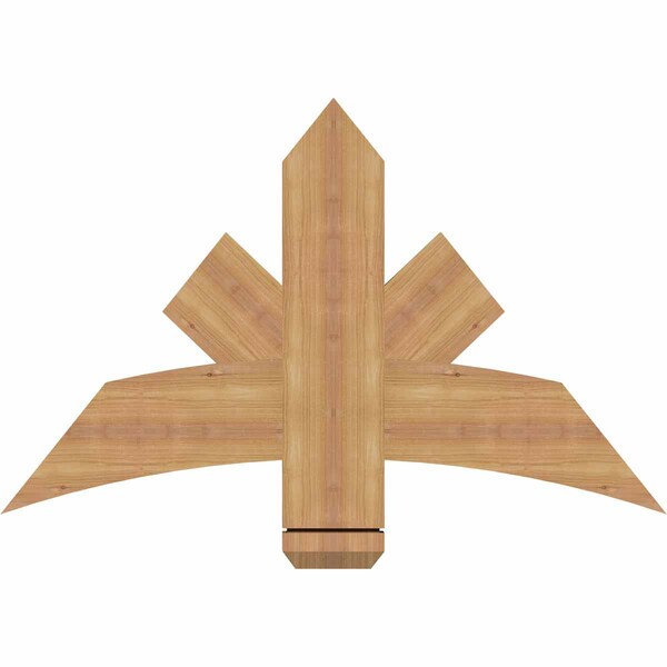 Ekena Millwork Alberta Smooth Timber Gable Bracket, Western Red Cedar, 36"W x 23"H x 1 1/2"D x 5 1/2"F, 15/12 Pitch GBW036X23X0206ALB00SWR - main